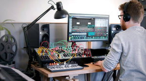 Man uses the Stereo Production Bundle for enhanced stereo productions with immersive sound