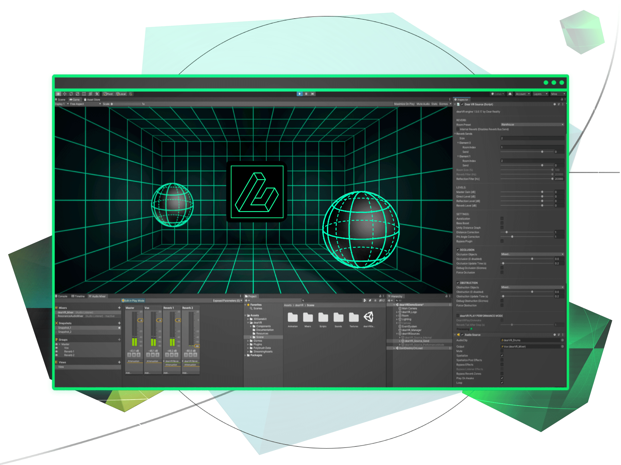 dearVR UNITY user interface